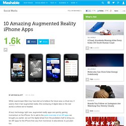 10 Amazing Augmented Reality iPhone Apps