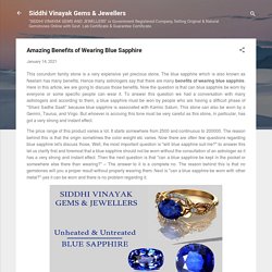 Amazing Benefits of Wearing Blue Sapphire