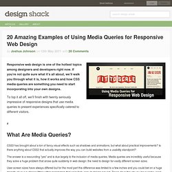 20 Amazing Examples of Using Media Queries for Responsive Web Design