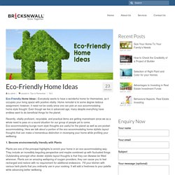 20+ Amazing Eco-Friendly Home Ideas
