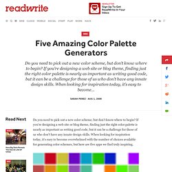 Five Amazing Color Palette Generators