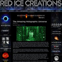 The Amazing Holographic Universe