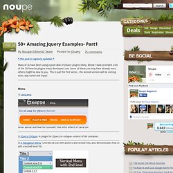 50 Amazing Jquery Examples- Part1 - Noupe Design Blog