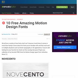 10 Free Amazing Motion Design Fonts