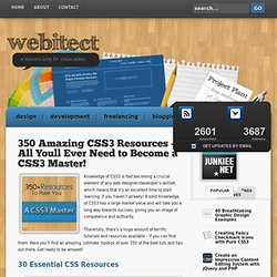 350+ Amazing CSS3 Resources – All You’ll Ever Need to Become a C