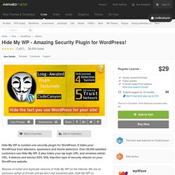 Hide My WP - No one can know you use WordPress!