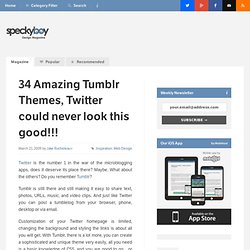 34 Amazing Tumblr Themes, Twitter could never look this good!!!