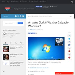 Amazing Clock & Weather Gadget for Windows 7