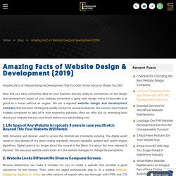 Amazing Facts of Website Design & Development - 2019 (UPDATED) - IKF