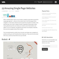 23 Amazing Single Page Websites