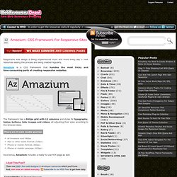 Amazium: CSS Framework For Responsive Sites