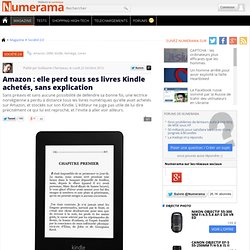 Amazon : elle perd tous ses livres Kindle achetés, sans explication