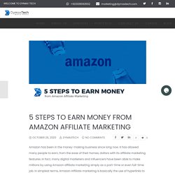 5 Steps to Earn Money from Amazon Affiliate Marketing - Dymax Tech