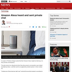 Amazon Alexa heard and sent private chat - BBC News