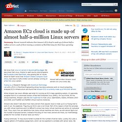 Amazon EC2 cloud is made up of almost half-a-million Linux servers