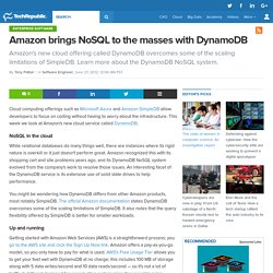 Amazon brings NoSQL to the masses with DynamoDB