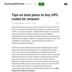Tips on best place to buy UPC codes for amazon