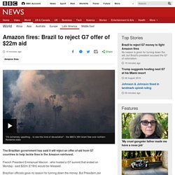 Amazon fires: Brazil to reject G7 offer of $22m aid