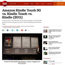 Amazon Kindle Touch 3G vs. Kindle Touch vs. Kindle (2011)