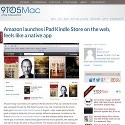 Amazon launches iPad Kindle Store on the web, feels like a native app