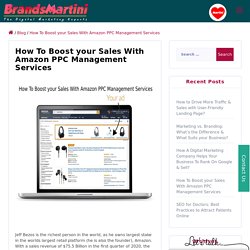 How To Boost your Sales With Amazon PPC Management Services ?