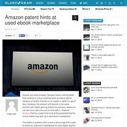 Amazon patent hints at used ebook marketplace