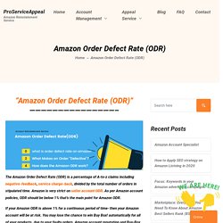 Amazon Order Defect Rate (ODR)