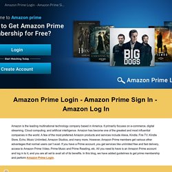 Amazon Prime Login - Amazon Prime Sign In - Amazon Log In