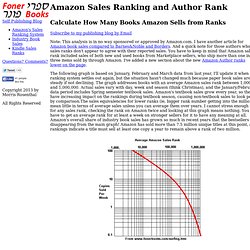 Amazon Sales Ranking - Understanding How Many Books Amazon Is Selling From Ranks