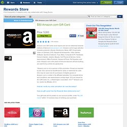 $50 Amazon.com e-Gift Card, Redeemable Prize from our Swag Store: Swagbucks