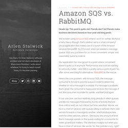 Amazon SQS vs. RabbitMQ » NSONO.NET