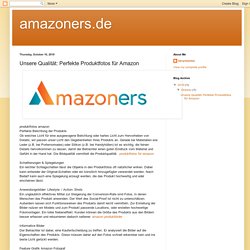 amazoners.de: Unsere Qualität: Perfekte Produktfotos für Amazon