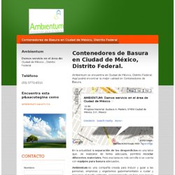 Ambientum - Contenedores de Basura en Ciudad de México, Distrito Federal - Sección Amarilla