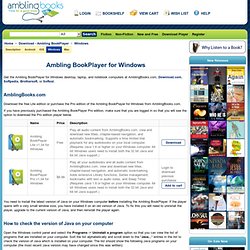 Ambling BookPlayer for Windows