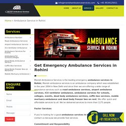 Ambulance Services in Rohini