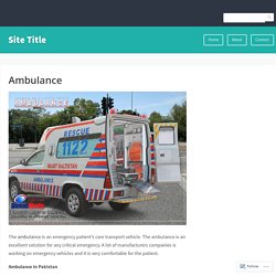 Ambulance – Site Title