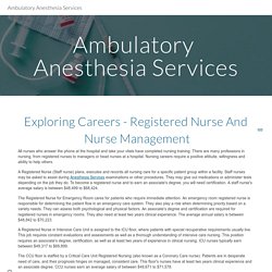 Ambulatory Anesthesia Services