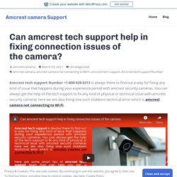 Can amcrest tech support help in fixing connection issues of the camera? – Amcrest camera Support