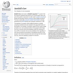Amdahl&#039;s law