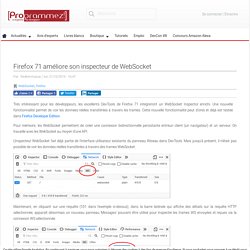 Firefox 71 améliore son inspecteur de WebSocket