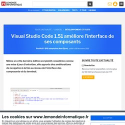 Visual Studio Code 1.51 améliore l'interface de ses composants