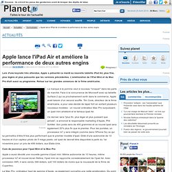 Apple lance l'iPad Air et améliore la performance de deux autres engins