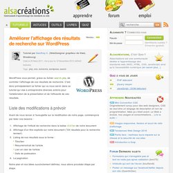 Améliorer l'affichage des résultats de recherche sur WordPress