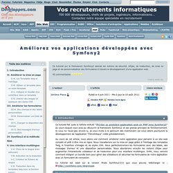 Améliorer vos applications Symfony2