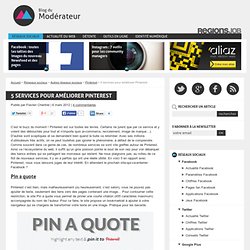 5 services pour améliorer Pinterest