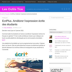 EcriPlus. Ameliorer l’expression écrite des étudiants