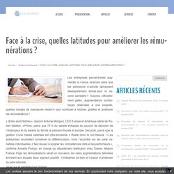 Améliorer les rémunérations