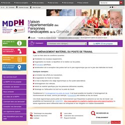 Aménagement matériel du poste de travail - mdph33 :