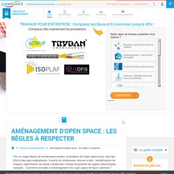 Aménagement d'open space : les règles à respecter