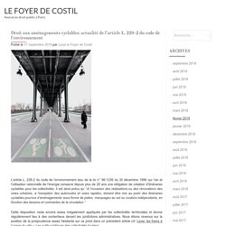 Droit aux aménagements cyclables: actualité de l'article L. 228-2 du code de l'environnement - Avocat en droit public à Paris